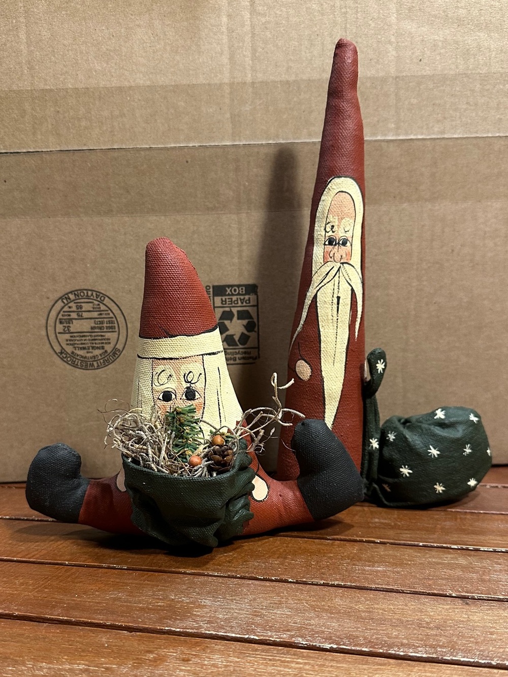 VINTAGE SUSIE NORDLEY HAND PAINTED & SIGNED SANTAS